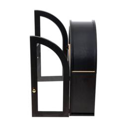KORVIXA Arched Storage Cupboard Hanging Cabinet with Doors in Black - Size: W600mm x H600mm - thumbnail 5
