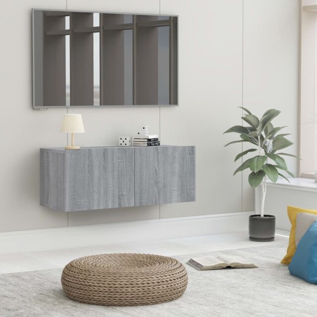 Berkfield Home TV Cabinet Grey Sonoma 80x30x30 cm Engineered Wood - Size: 80 x 30 x 30 cm - image 1