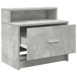 Berkfield Home Bedside Cabinets with Drawer 2 pcs Concrete Grey 51x31x47 cm - Size: 51 x 31 x 47 cm - thumbnail 5