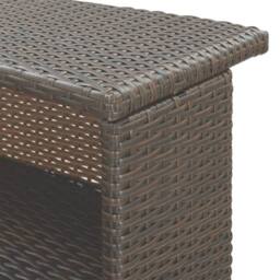 Berkfield Home 3 Piece Garden Bar Set with Cushions Poly Rattan Brown - thumbnail 8