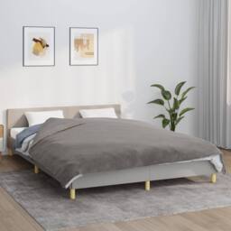 Berkfield Home Soft Weighted Blanket with Cover Grey 200x230 cm 9 kg Fabric - thumbnail 2