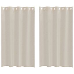 Berkfield Home Curtains with Curtains 2 pcs Sand 140 x 175 cm Polyester in Beige - thumbnail 2