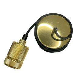 CGC Lighting 'Sydney' Gold Knurled Single Band 1.5m adjustable E27 Ceiling Pendant & Matching ceiling Rose - thumbnail 4