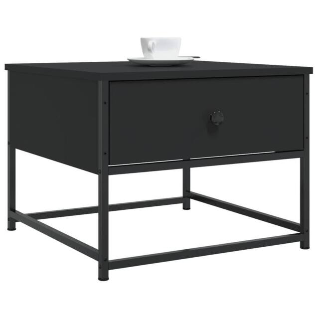 Berkfield Home Decorative Coffee Table Black 51x51x40 cm Engineered Wood - Size: 51 x 51 x 40 cm - image 1
