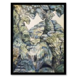 Artery8 Trees in Bird Garden Iver Heath Paul Nash Framed Wall Art Print - Size: A4 - thumbnail 1