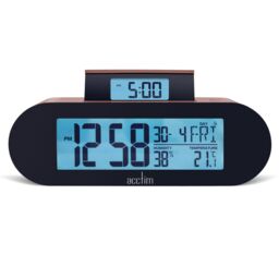 Acctim Kian Digital Alarm Clock Crescendo Alarm Date, Temperature & Humidity Display Pop Up Alarm in Burnt Orange