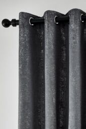 Helena Springfield 'Roma' Woven Lined Curtains in Dark Grey - Size: 167 cm width x 228 cm drop - thumbnail 2