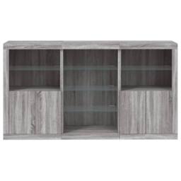 Berkfield Home Sideboard with LED Lights Grey Sonoma 181.5x37x100 cm - thumbnail 6