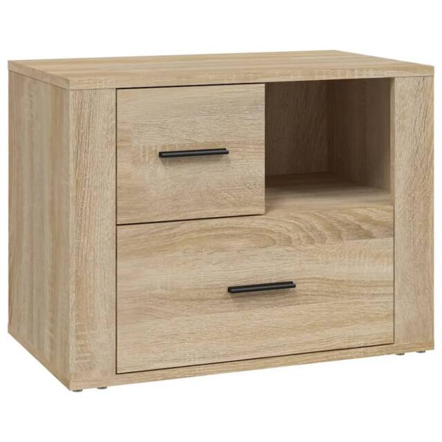 Berkfield Home Bedside Cabinet Sonoma Oak 60x36x45 cm Engineered Wood in Brown - Size: 60 x 36 x 45 cm - image 1