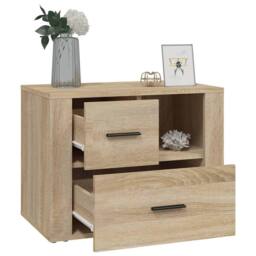 Berkfield Home Bedside Cabinet Sonoma Oak 60x36x45 cm Engineered Wood in Brown - Size: 60 x 36 x 45 cm - thumbnail 5