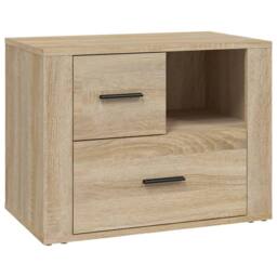 Berkfield Home Bedside Cabinet Sonoma Oak 60x36x45 cm Engineered Wood in Brown - Size: 60 x 36 x 45 cm - thumbnail 1