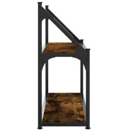 Berkfield Home 2-Tier Wall Shelf Smoked Oak 60x21x51 cm Engineered Wood in Brown - Size: 60 x 21 x 51 cm - thumbnail 5