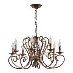 Garwarm 6 Lights Candle Wrought Iron French Country Chandelier in Gold - thumbnail 9
