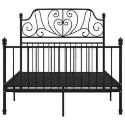 Berkfield Home Bed Frame Black Metal 120x200 cm - Size: Small Double - thumbnail 3