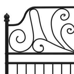 Berkfield Home Bed Frame Black Metal 120x200 cm - Size: Small Double - thumbnail 5