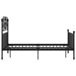 Berkfield Home Bed Frame Black Metal 120x200 cm - Size: Small Double - thumbnail 4