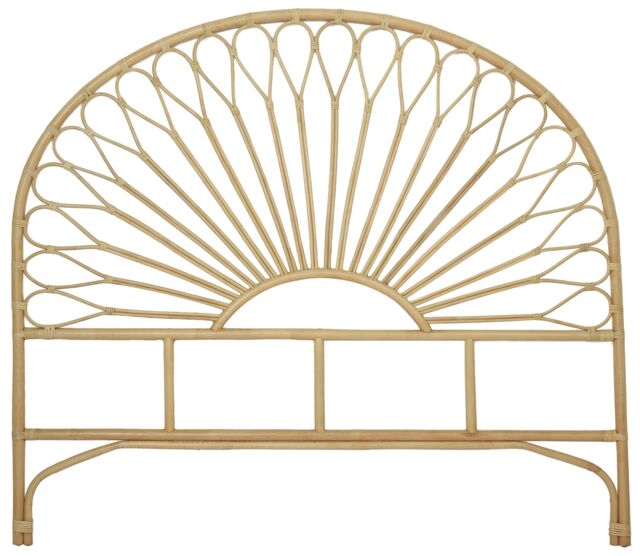 Nordlys Headboard in Rattan in Brown - Size: EU Single - image 1