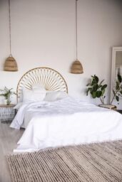 Nordlys Headboard in Rattan in Brown - Size: EU Single - thumbnail 3