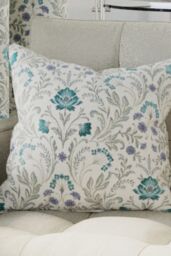 Enhanced Living Pair of Cotswold Floral Double Sided Zip Opening Piped Edge Cushion Covers - Cases Only in Blue - Size: 45 cm x 45 cm - thumbnail 3