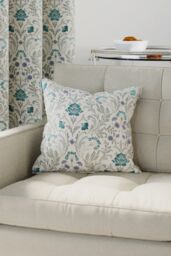 Enhanced Living Pair of Cotswold Floral Double Sided Zip Opening Piped Edge Cushion Covers - Cases Only in Blue - Size: 45 cm x 45 cm - thumbnail 2