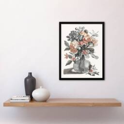 "Artery8 Spring Flowers in a Vase Still Life Teyler Framed Wall Art Print in White - Size: W12"" x H16""" - thumbnail 4