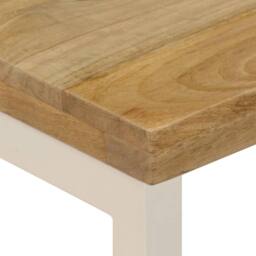 Berkfield Home Coffee Table 100x50x35 cm Solid Mango Wood & Steel in Brown - Size: 100 x 50 x 35 cm - thumbnail 6