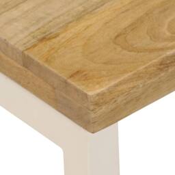 Berkfield Home Coffee Table 100x50x35 cm Solid Mango Wood & Steel in Brown - Size: 100 x 50 x 35 cm - thumbnail 7