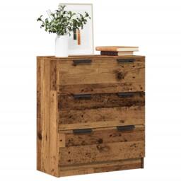 Berkfield Home Sideboard Old Wood 60x30x70 cm Engineered Wood in Brown - Size: 60 x 30 x 70 cm - thumbnail 2