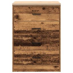 Berkfield Home Garage Storage Cabinet Old Wood 60x51x85 cm Solid Wood Pine in Brown - Size: 60 x 51 x 85 cm - thumbnail 6