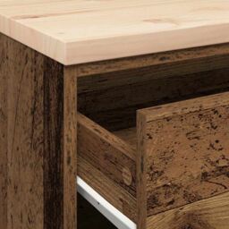Berkfield Home Garage Storage Cabinet Old Wood 60x51x85 cm Solid Wood Pine in Brown - Size: 60 x 51 x 85 cm - thumbnail 9
