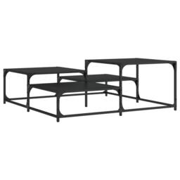 Berkfield Home Coffee Table Black 107x107x40 cm Engineered Wood - Size: 107 x 107 x 40 cm - thumbnail 1