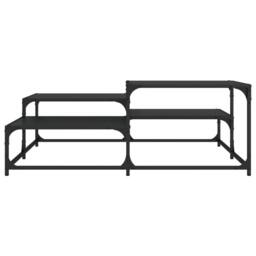 Berkfield Home Coffee Table Black 107x107x40 cm Engineered Wood - Size: 107 x 107 x 40 cm - thumbnail 4