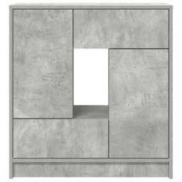Berkfield Home Sideboard with Drawers & Doors Concrete Grey 70.5x34x74.5 cm - thumbnail 6