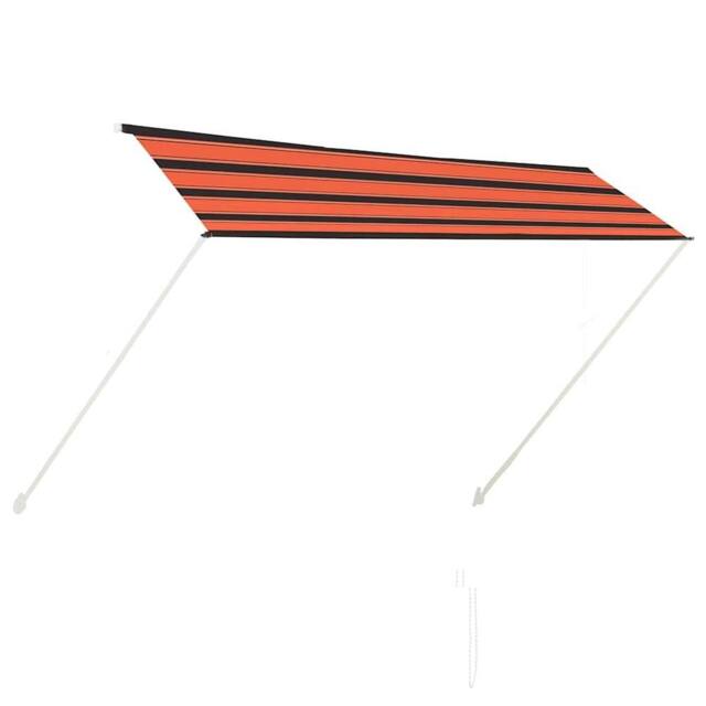 Berkfield Home Retractable Awning 300x150 cm Orange & Brown - image 1