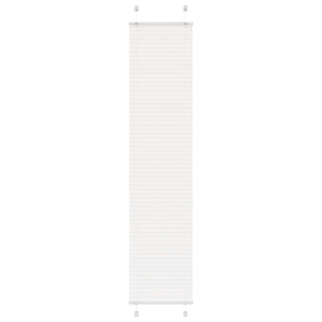 Berkfield Home Pleated Blind White 50x200 cm Fabric Width 49.4 cm Polyester - image 1
