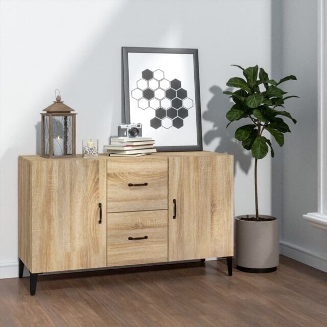 Berkfield Home Sideboard Sonoma Oak 100x36x60 cm Engineered Wood in Brown - Size: 100 x 36 x 60 cm - image 1