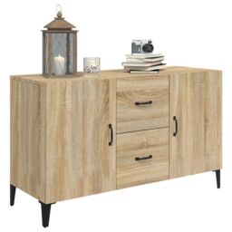 Berkfield Home Sideboard Sonoma Oak 100x36x60 cm Engineered Wood in Brown - Size: 100 x 36 x 60 cm - thumbnail 4