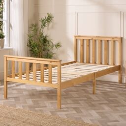 Aspire Atlantic Bed Frame with Bonnell Mattress, Full Natural Colour - Size: King - thumbnail 6