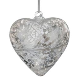 Sienna Glass 12cm Friendship Heart Pastel Silver - thumbnail 4