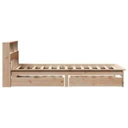 Berkfield Home Bookcase Bed without Mattress 90x190 cm Single Solid Wood Pine in Brown - thumbnail 5