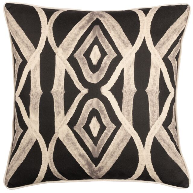 Wylder Tropics Cape Ikat Reversible Tropical Cushion in Black - Size: 50 cm x 50 cm - image 1
