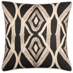 Wylder Tropics Cape Ikat Reversible Tropical Cushion in Black - Size: 50 cm x 50 cm - thumbnail 1