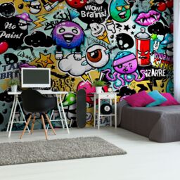 Origin Murals Graffiti Monster Wall Mural - Size: W350 cm x H280 cm - thumbnail 2
