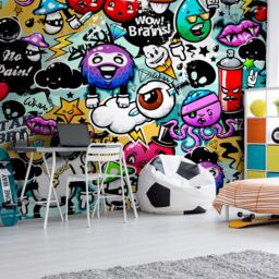 Origin Murals Graffiti Monster Wall Mural - Size: W350 cm x H280 cm - thumbnail 4