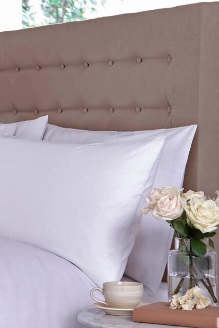 Martex White Bolster Pillowcase Cotton Percale - Sestina 100% Cotton Bolster - Size: Small Double - image 1