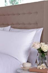 Martex White Bolster Pillowcase Cotton Percale - Sestina 100% Cotton Bolster - Size: Small Double - thumbnail 1