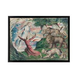 "Artery8 William Blake Dante Running From The Beasts Framed Canvas Wall Art Print - Size: W12"" x H16""" - thumbnail 1