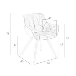 Angel Cerda Chocolate Leatherette Dining Chair with Walnut Legs in Brown - thumbnail 8