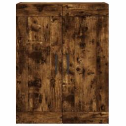Berkfield Home Highboard Smoked Oak 69.5x34x180 cm Engineered Wood in Brown - thumbnail 6