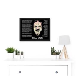 Artery8 Alan Watts Everybody Is Fundamentally Ultimate Face Quote A4 Artwork Framed Wall Art Print in Black - thumbnail 2